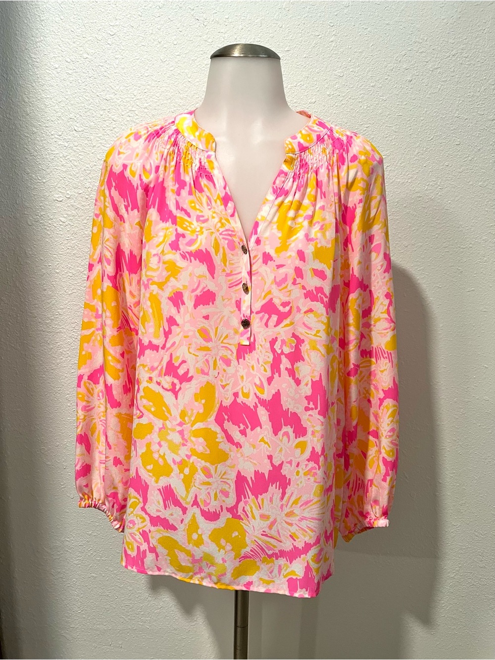 Lilly Pulitzer Elsa Silk Blouse Size Small